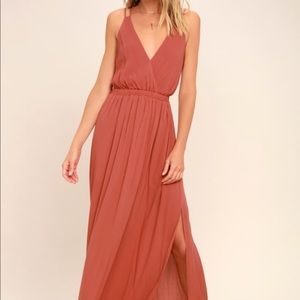Rusty rose maxi dress